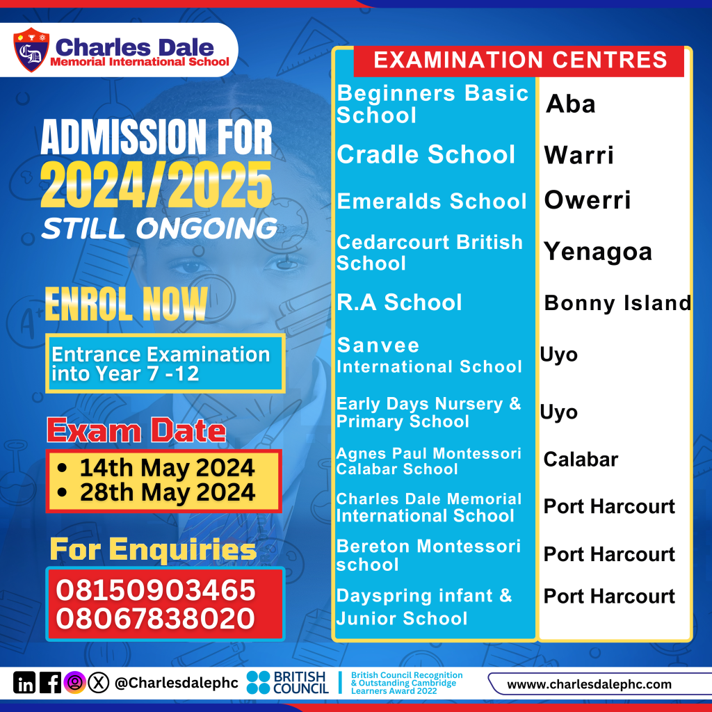 Boarding School Admission Admission Schools in Nigeria Best School in Nigeria International School High School Standard School Quality Education Charles Dale International School Port Harcourt School